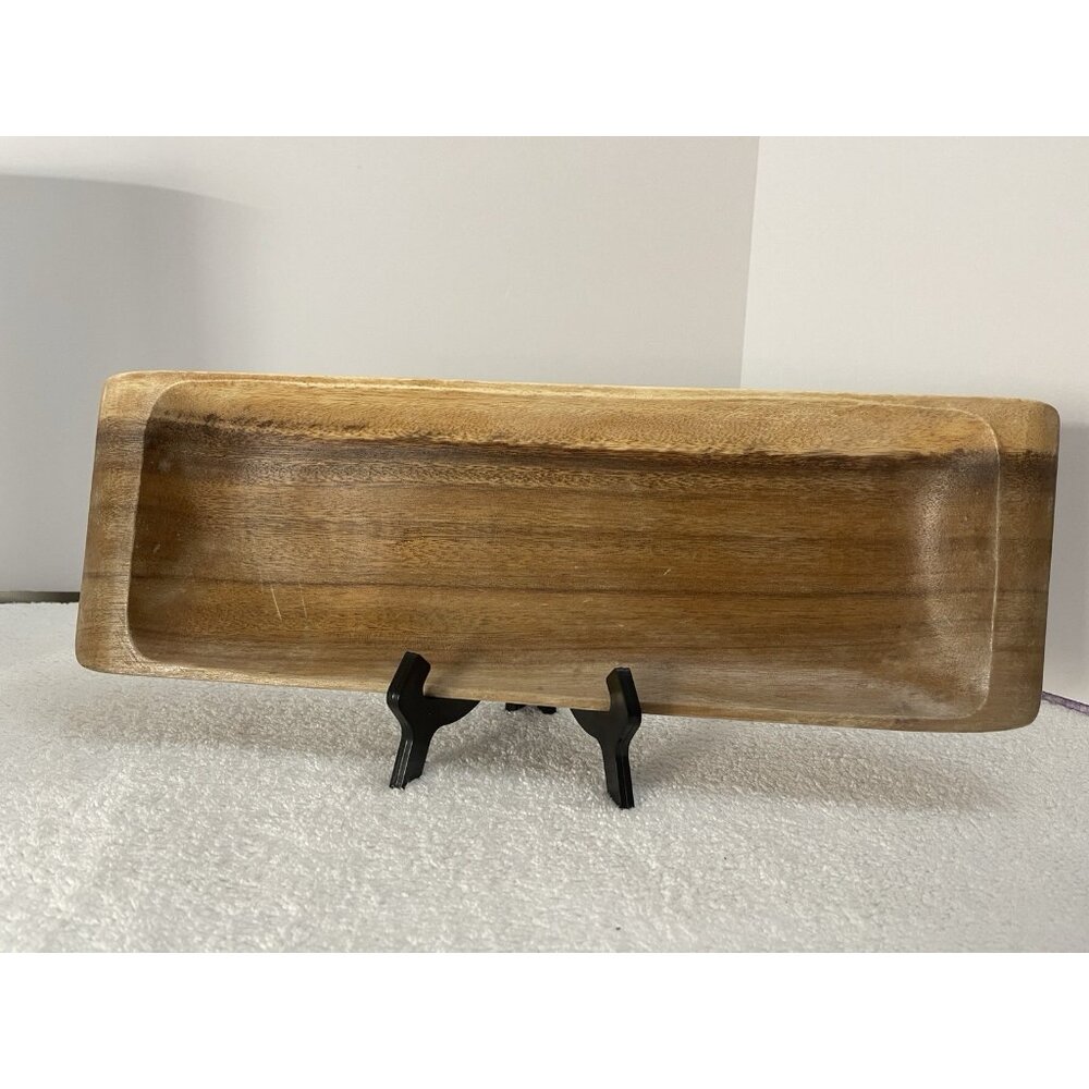 Beekman Home Acacia Wood Narrow Serving Tray  Trinket Made In Phillipines